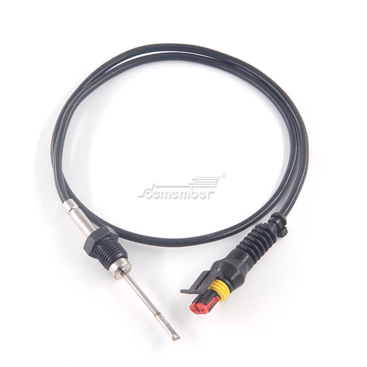 Exhaust gas temperature sensor probe with cable and connector